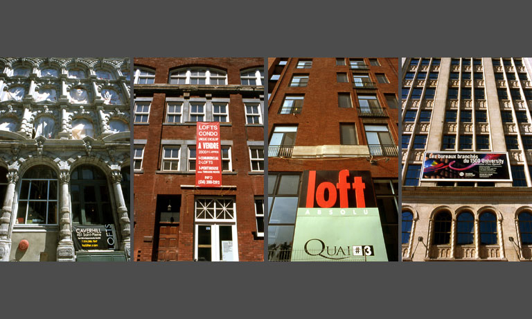 Évolution de l´urbanisme de Montréal, création photographique mémoire urbaine, reconversion de bâtiments industriels, mémoire urbanisme Montréal