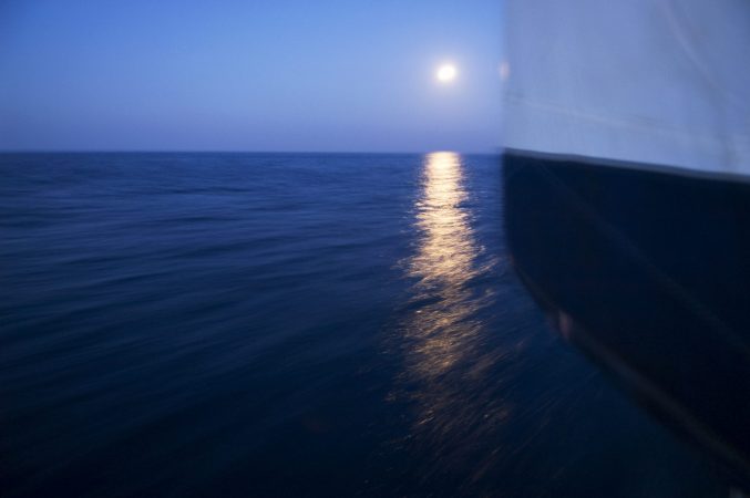 Nuit en mer photographiée par Anne-marie Louvet
